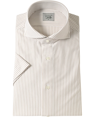 半袖ニットシャツ 37 S ベージュ系 メンズ メーカーズシャツ鎌倉 公式通販 日本製ワイシャツ ニットシャツ ネクタイ ブラウス