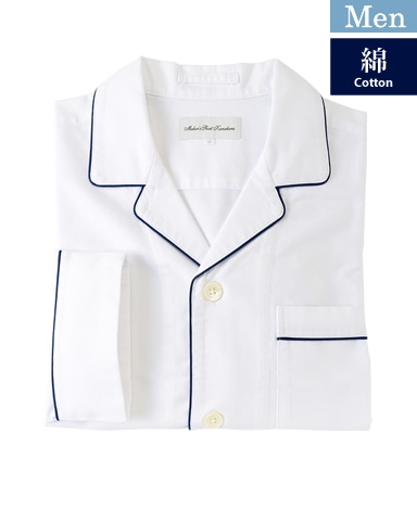 パジャマ M 白 メンズ メーカーズシャツ鎌倉 公式通販 日本製ワイシャツ オーダーシャツ ビジネスシャツ カッターシャツ ニットシャツ オフィスカジュアル ネクタイ ブラウス