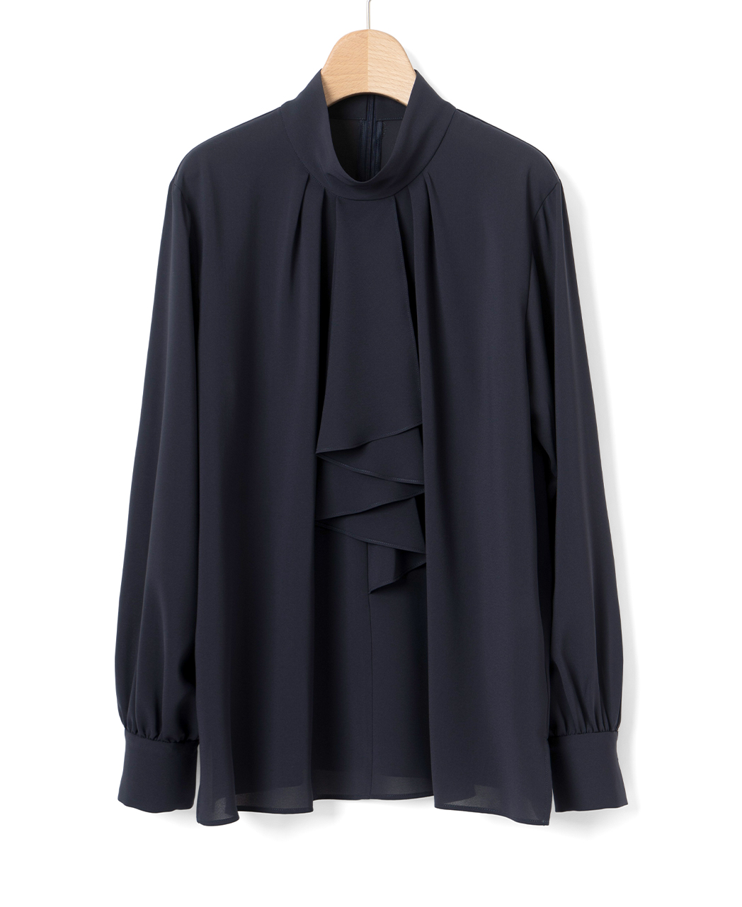 ブラウス/スタンドラッフルフリル