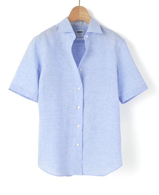 半袖クラシックシャツ/SMART LINEN 平織り