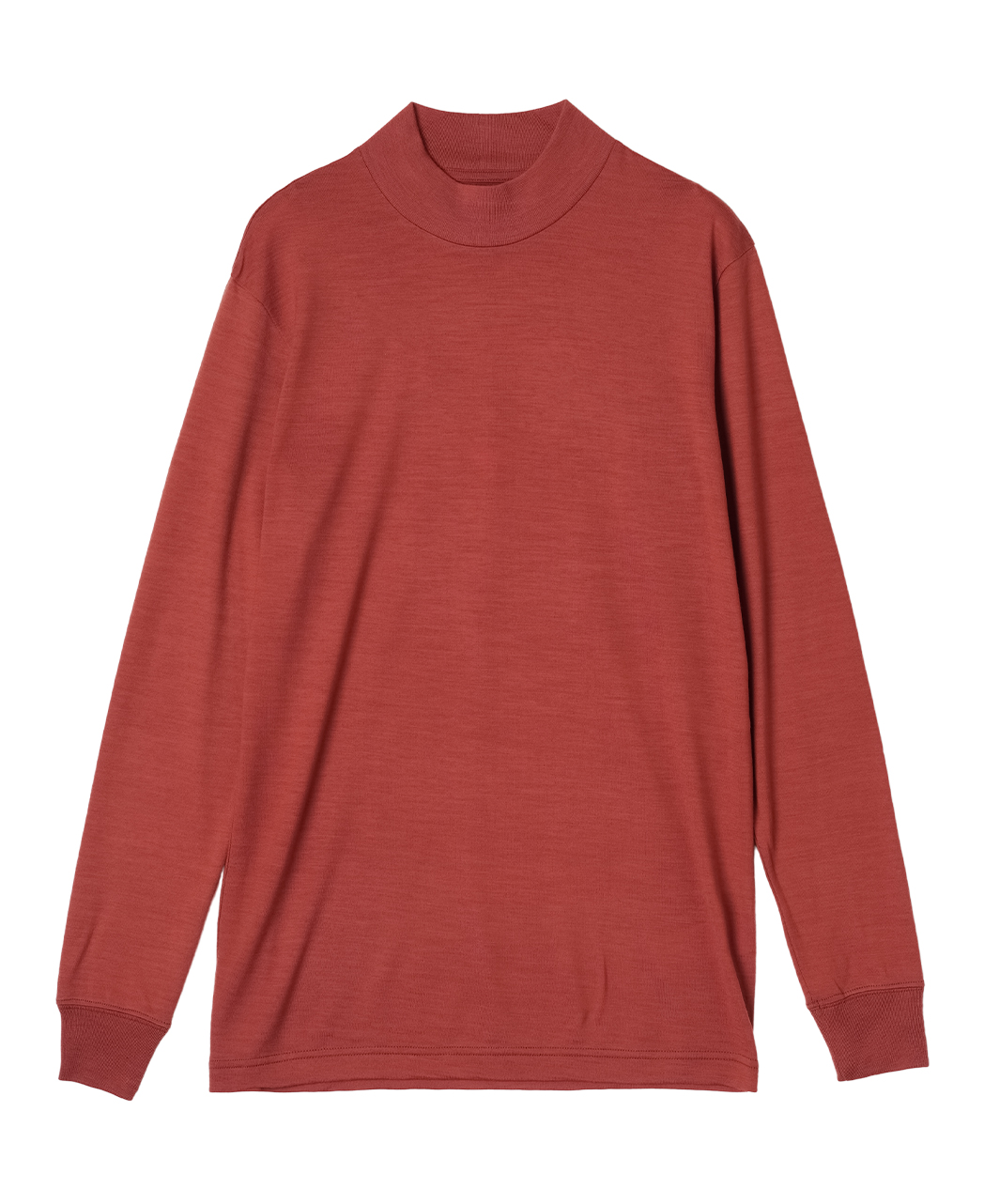 メリノウールTシャツ/モックネック/ボタニカル染め