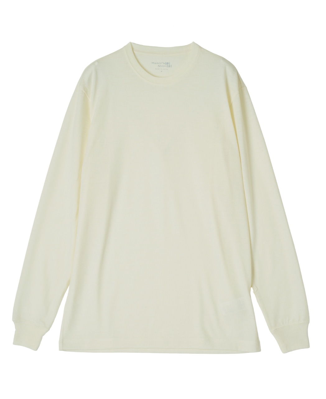 メリノウールTシャツ/ロングスリーブ / 白
