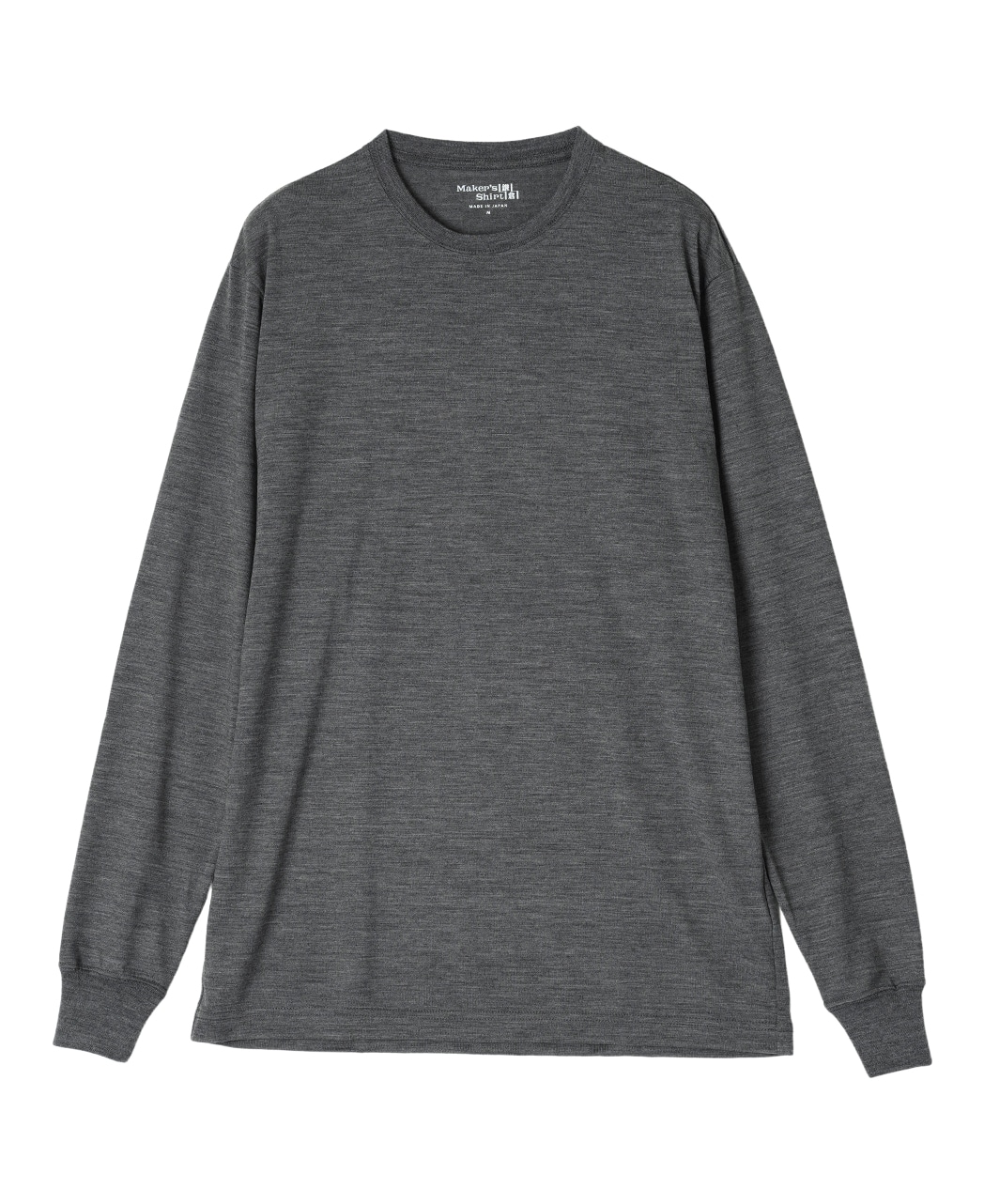 メリノウールTシャツ/ロングスリーブ / グレー系