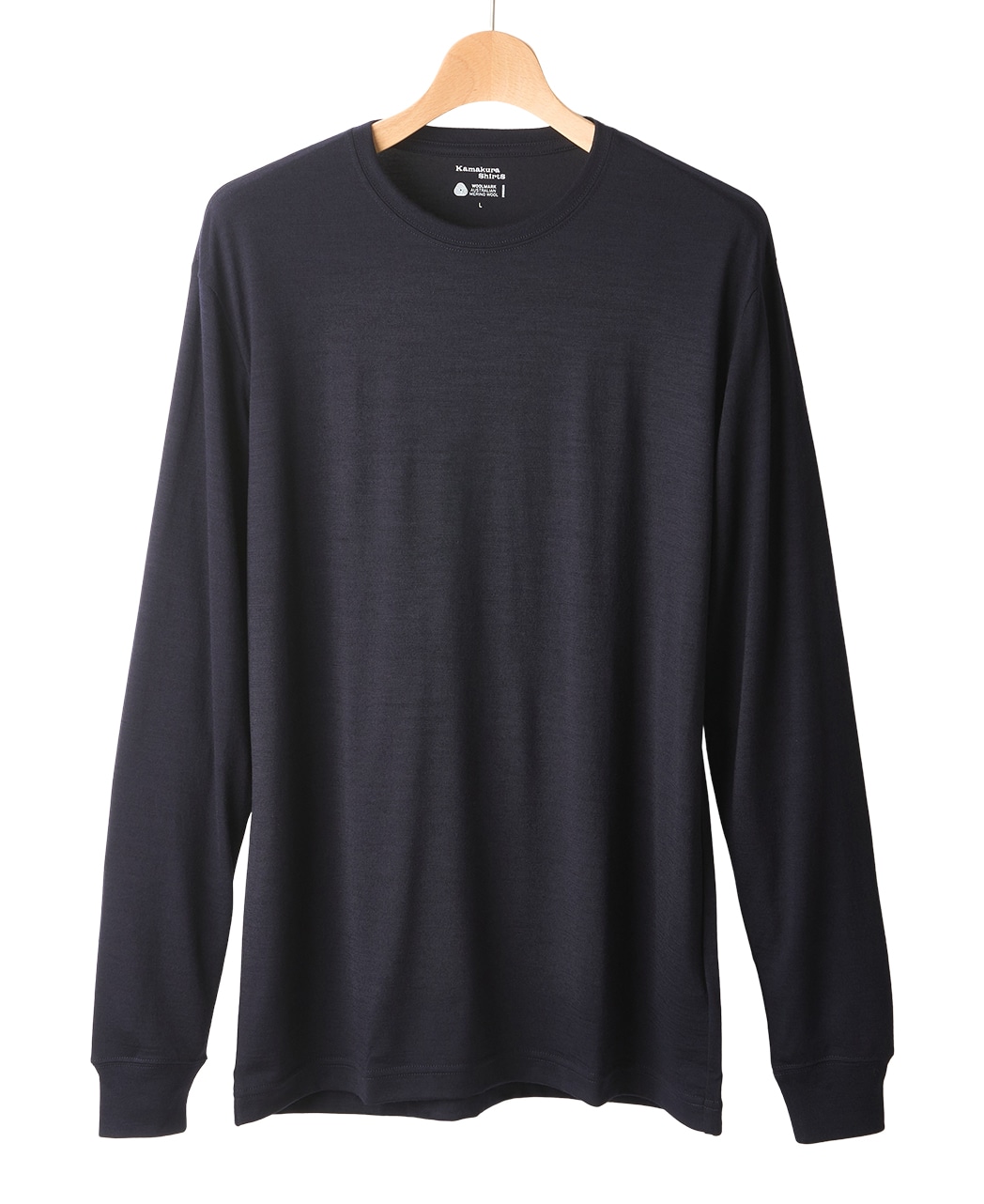 メリノウールTシャツ/ロングスリーブ / ネイビー系