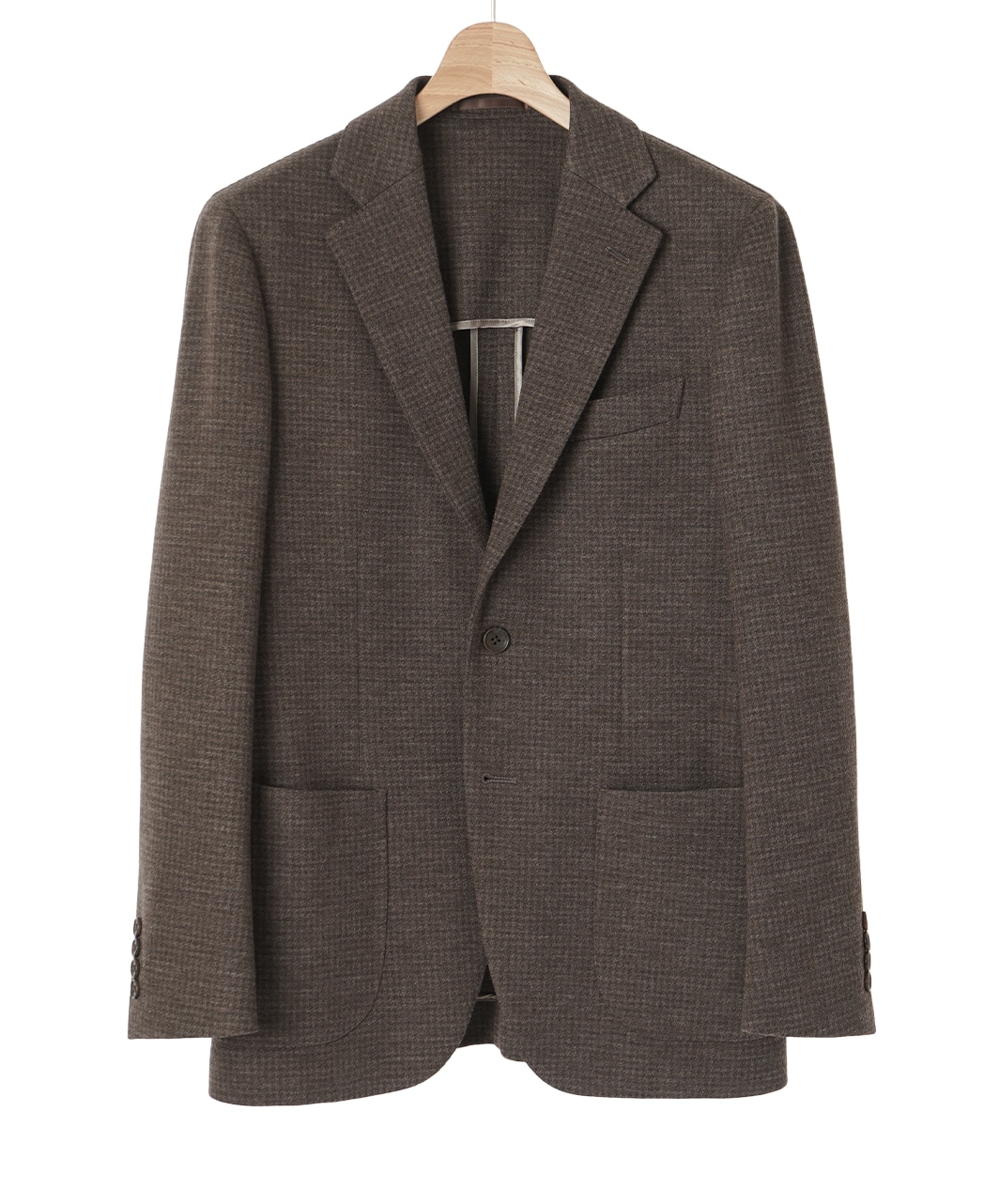 ウールストレッチジャケット/ハウンドトゥース